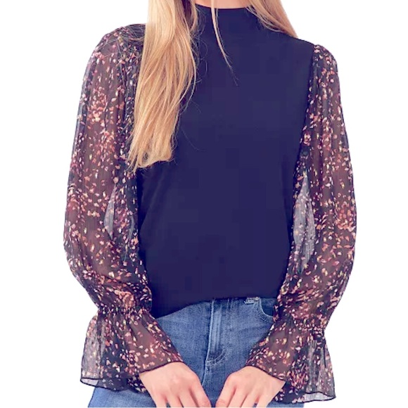 CeCe Women’s Mock-Neck Knit Top - Picture 1 of 3